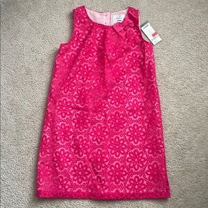 New with tags! Gymboree Bright Pink Floral Dress Lace 10